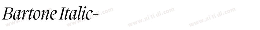 Bartone Italic字体转换